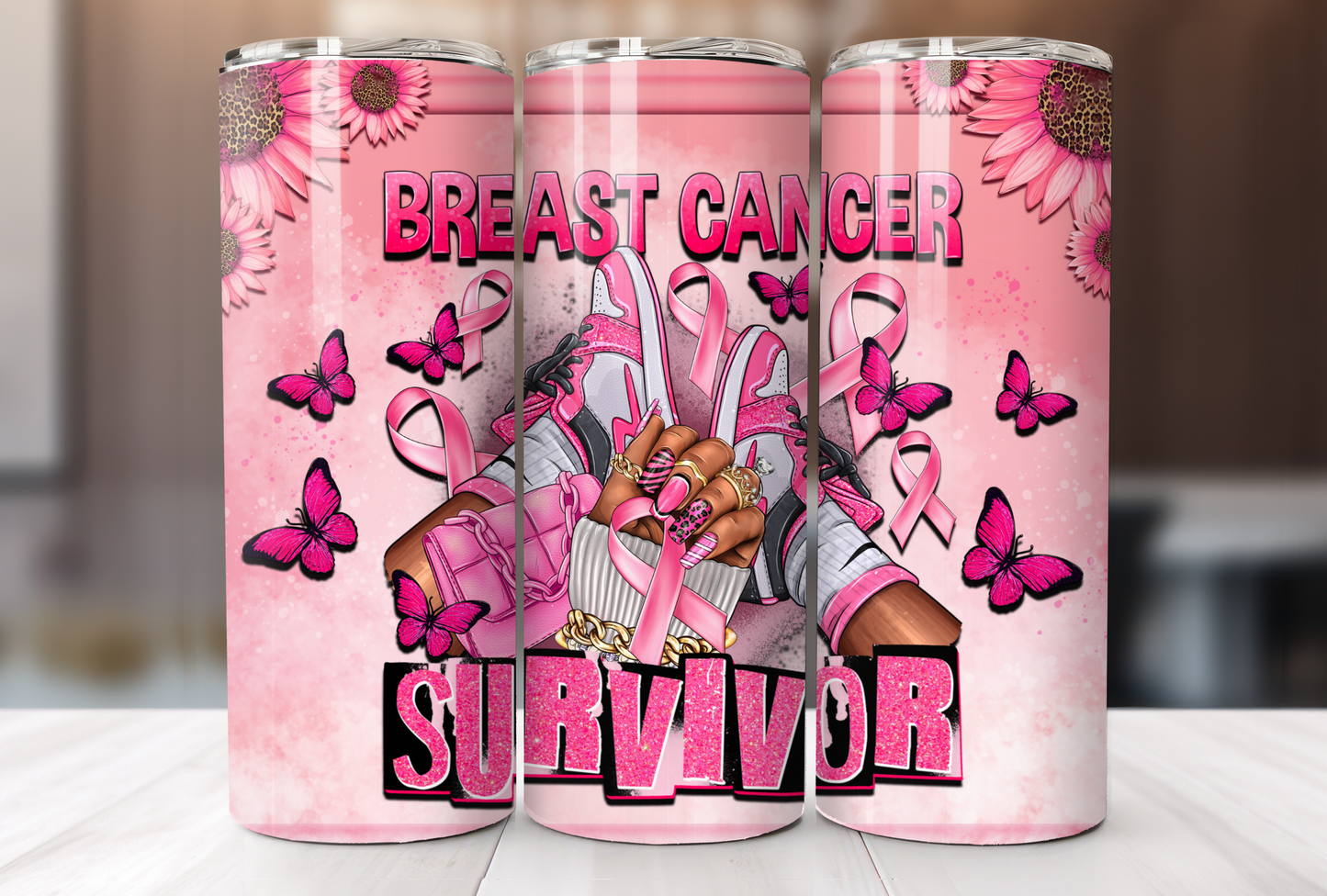 BREAST CANCER SURVIVER TUMBLER