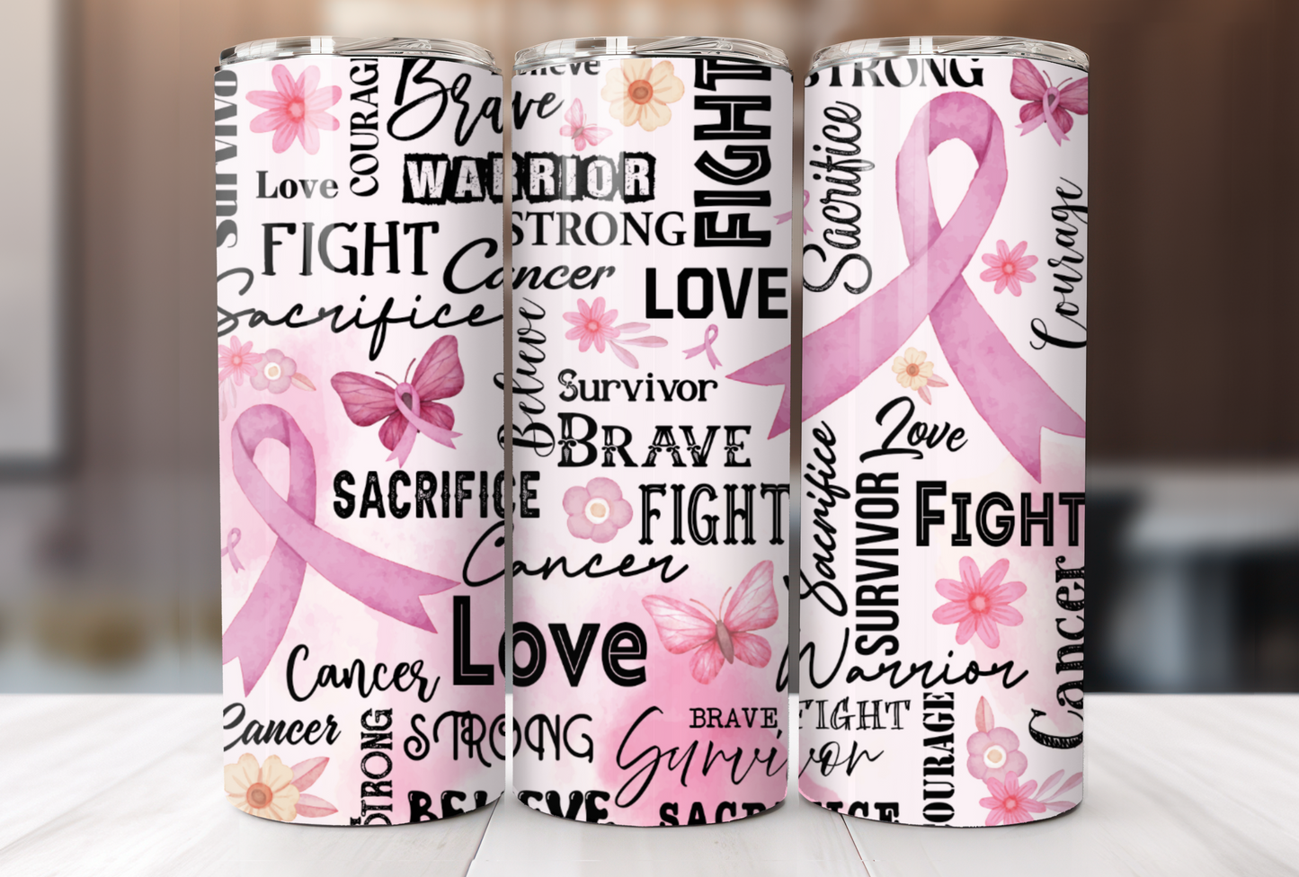 AFFIRMATION BREAST CANCER TUMBLER